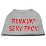 Mirage Pet Products 8-Inch Bringin Sexy Back Screen Print Shirts for Pets X-Small grey