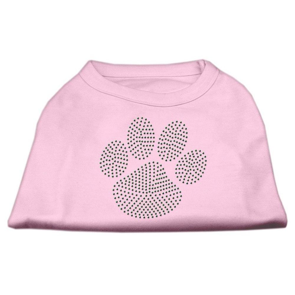 Mirage Pet Products green Paw Rhinestud Shirt Medium Light Pink