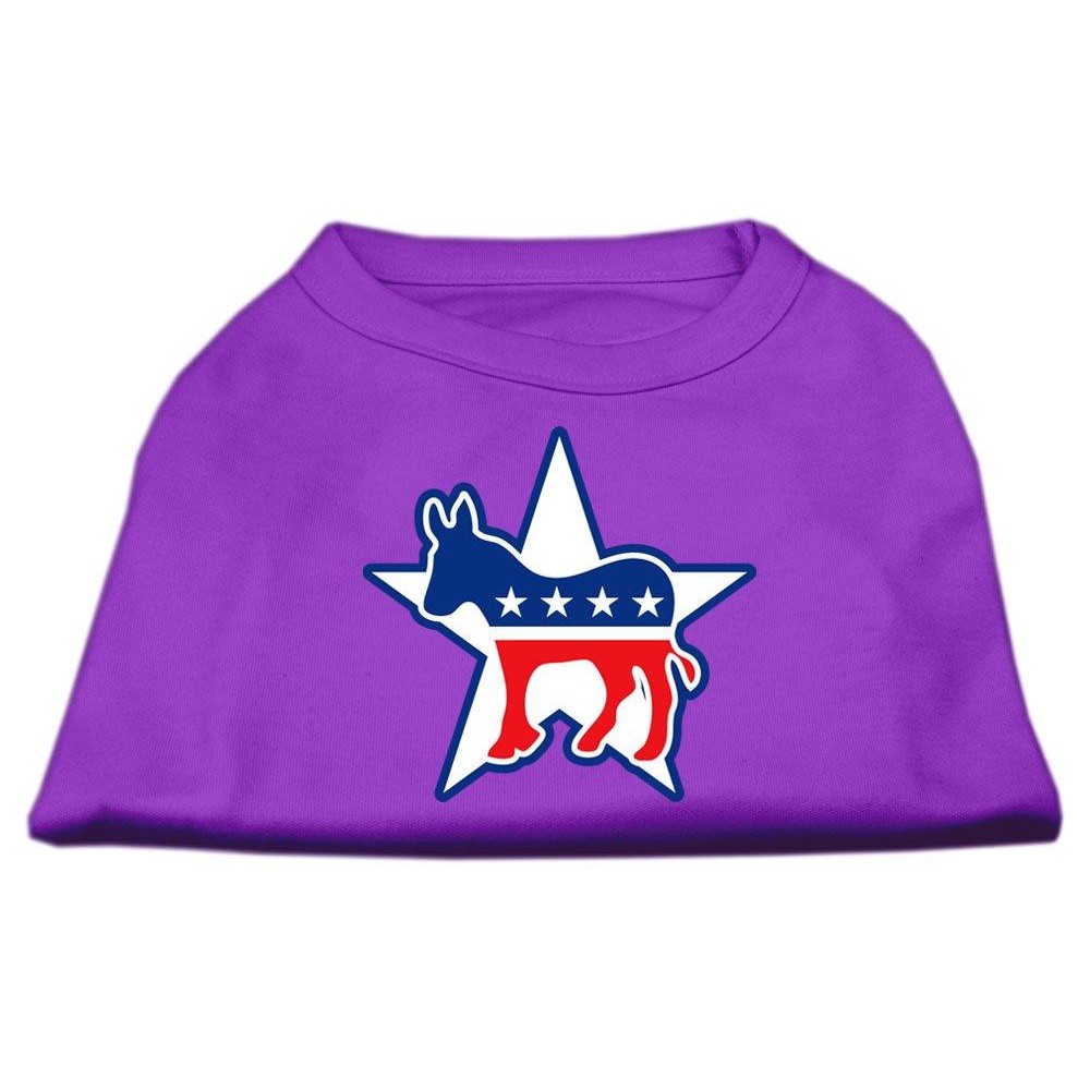 Mirage Pet Products 10-Inch Democrat Screen Print Shirt for Pets Small Purple