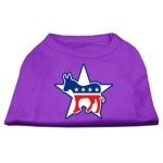 Mirage Pet Products 10-Inch Democrat Screen Print Shirt for Pets Small Purple