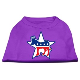 Mirage Pet Products 10-Inch Democrat Screen Print Shirt for Pets Small Purple