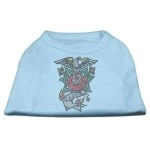 Mirage Pet Products Eagle Rose Nailhead Pet Shirt Small Baby Blue