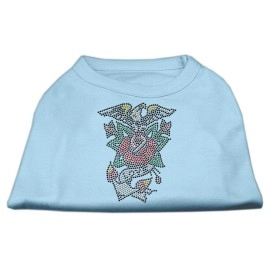 Mirage Pet Products Eagle Rose Nailhead Pet Shirt Small Baby Blue