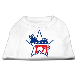 Mirage Pet Products 16-Inch Democrat Screen Print Shirt for Pets X-Large White