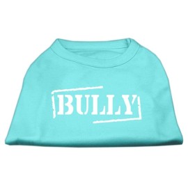 Mirage Pet Products 10-Inch Bully Screen Printed Shirts for Pets Small Aqua