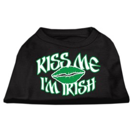 Mirage Pet Products 16-Inch Kiss Me Im Irish Screen Print Shirt for Pets X-Large Black