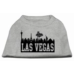 Mirage Pet Products 10-Inch Las Vegas Skyline Screen Print Shirt for Pets Small grey