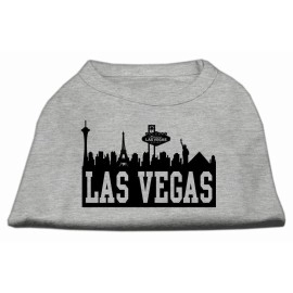 Mirage Pet Products 16-Inch Las Vegas Skyline Screen Print Shirt for Pets X-Large grey