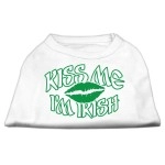 Mirage Pet Products 18-Inch Kiss Me Im Irish Screen Print Shirt for Pets XX-Large White