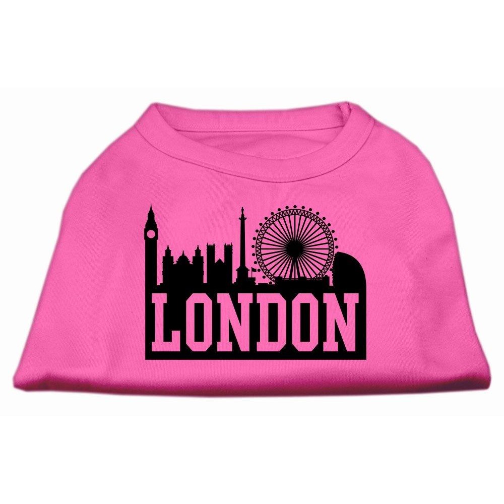 Mirage Pet Products 14-Inch London Skyline Screen Print Shirt for Pets Large Bright Pink