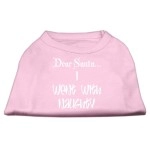 Mirage Pet Products 8-Inch Dear Santa I Went with Naughty Screen Print Shirts for Pets X-Small Light Pink