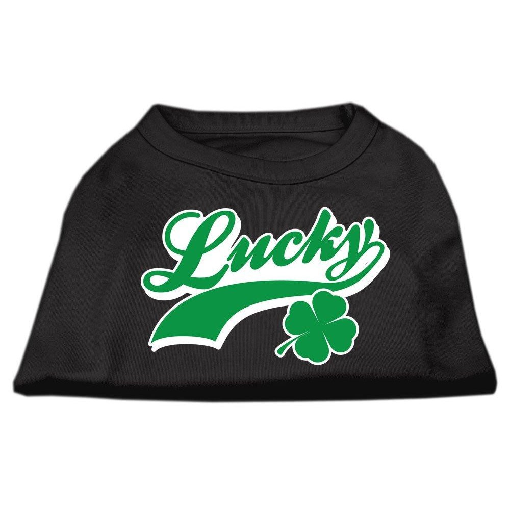 Mirage Pet Products 12-Inch Lucky Swoosh Screen Print Shirt for Pets Medium Black