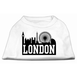 Mirage Pet Products 18-Inch London Skyline Screen Print Shirt for Pets XX-Large White