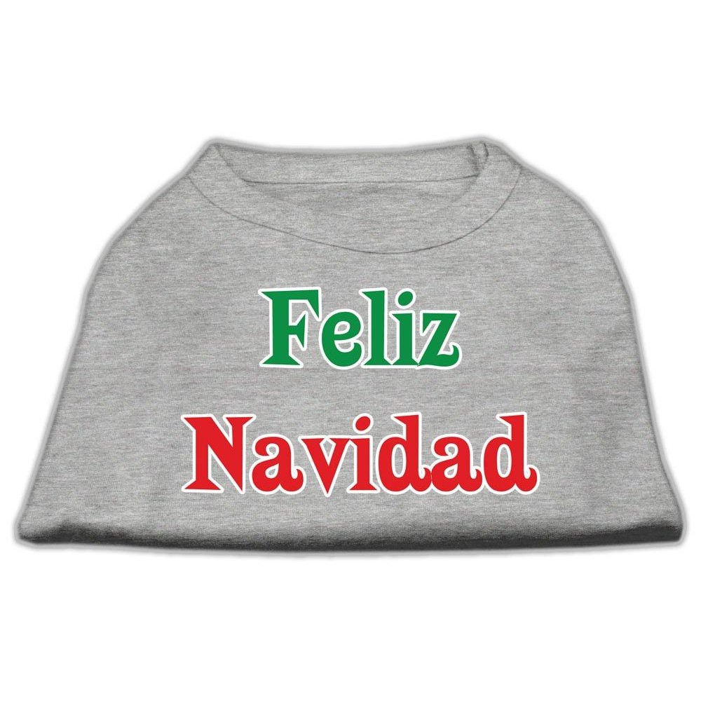 Mirage Pet Products 18-Inch Feliz Navidad Screen Print Shirts for Pets XX-Large grey