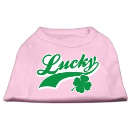 Mirage Pet Products 18-Inch Lucky Swoosh Screen Print Shirt for Pets XX-Large Light Pink