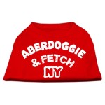 Mirage Pet Products 8-Inch Aberdoggie NY Screenprint Shirts X-Small Red