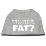 Mirage Pet Products 16-Inch Does This Shirt Make Me Look Fat Screen Printed Shirt for Pets X-Large grey