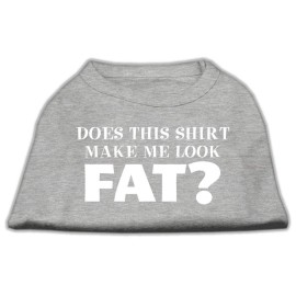 Mirage Pet Products 16-Inch Does This Shirt Make Me Look Fat Screen Printed Shirt for Pets X-Large grey