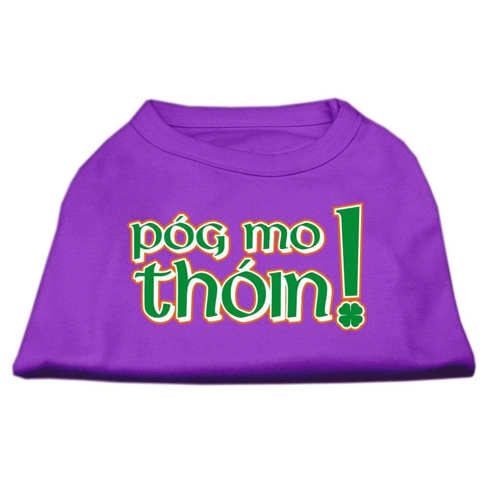 Mirage Pet Products 14-Inch Pog Mo Thoin Screen Print Shirt for Pets Large Purple