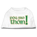 Mirage Pet Products 14-Inch Pog Mo Thoin Screen Print Shirt for Pets Large White
