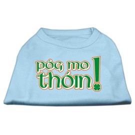 Mirage Pet Products 12-Inch Pog Mo Thoin Screen Print Shirt for Pets Medium Baby Blue