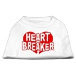 Mirage Pet Products 14-Inch Heart Breaker Screen Print Shirt for Pets Large White