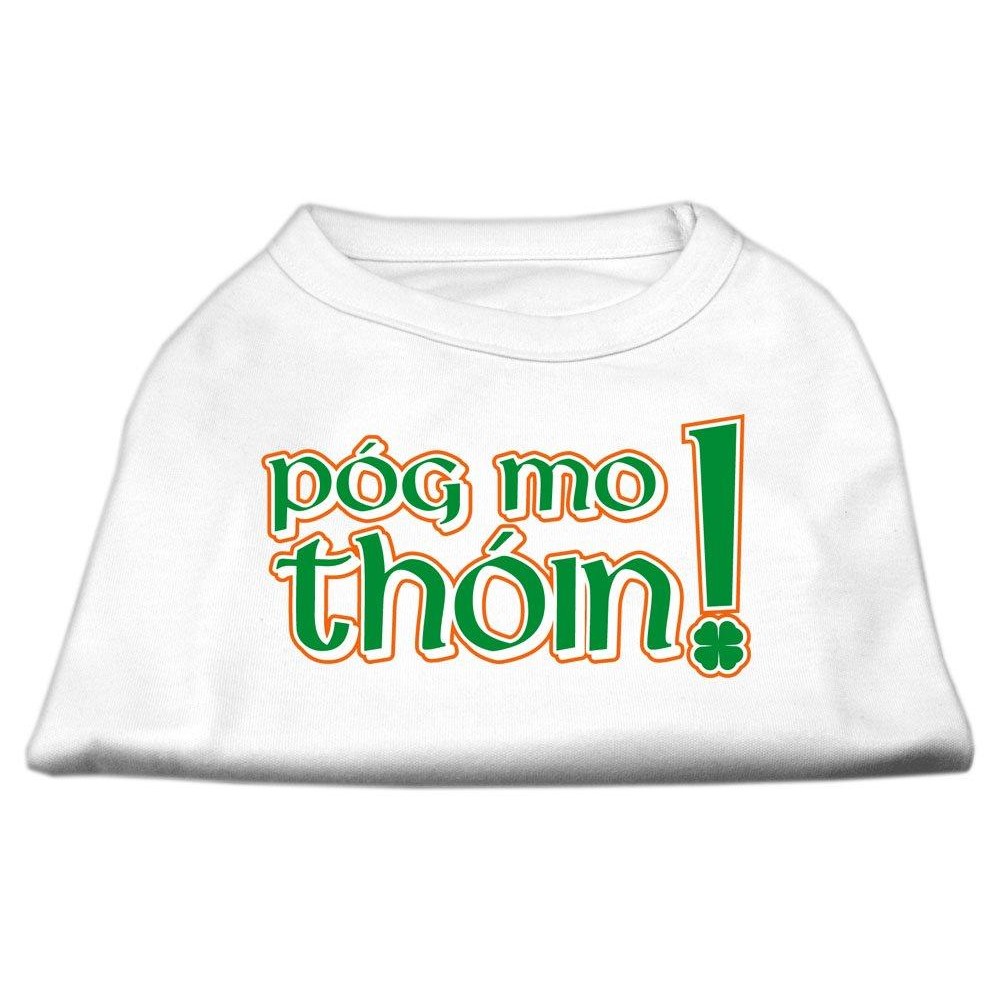 Mirage Pet Products 12-Inch Pog Mo Thoin Screen Print Shirt for Pets Medium White