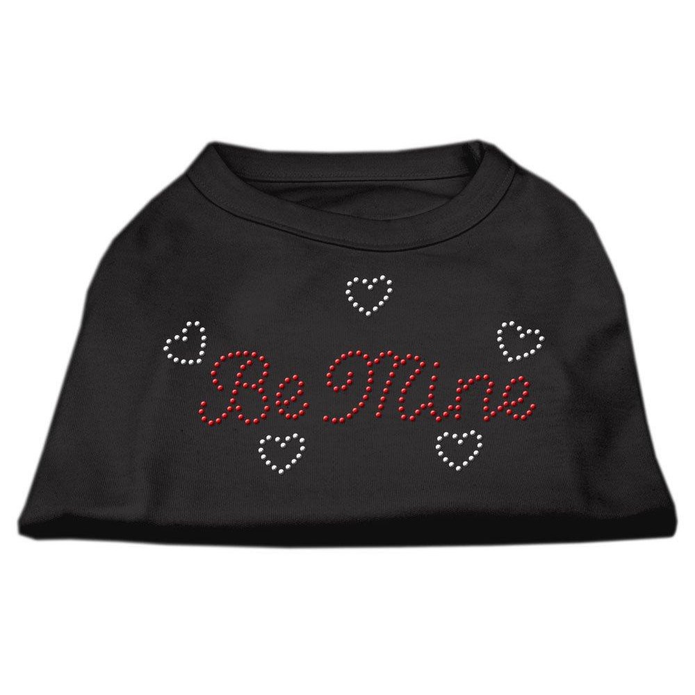 Mirage Pet Products 12-Inch Be Mine Rhinestone Print Shirt for Pets Medium Black