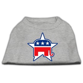 Mirage Pet Products 20-Inch Republican Screen Print Shirt for Pets 3X-Large grey