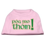 Mirage Pet Products 10-Inch Pog Mo Thoin Screen Print Shirt for Pets Small Light Pink