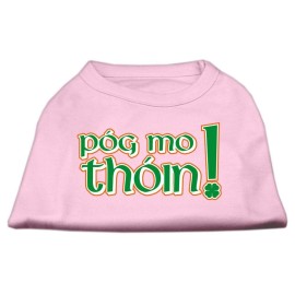 Mirage Pet Products 10-Inch Pog Mo Thoin Screen Print Shirt for Pets Small Light Pink