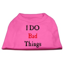 Mirage Pet Products 18-Inch I Do Bad Things Screen Print Shirts for Pets XX-Large Bright Pink