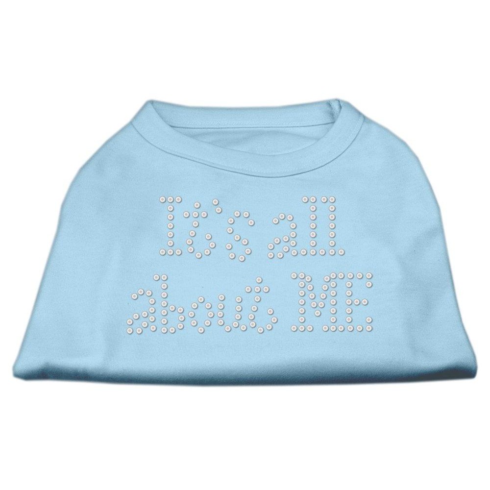 Mirage Pet Products 12-Inch Its All About Me Rhinestone Print Shirt for Pets Medium Baby Blue