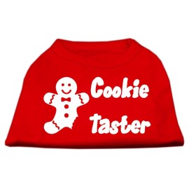 Mirage Pet Products 10-Inch cookie Taster Screen Print Shirts for Pets Small Red