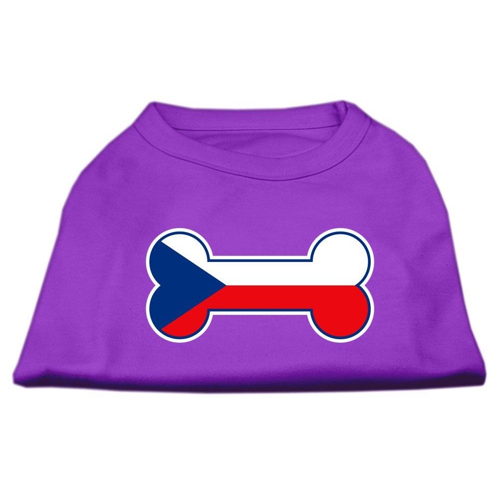 Mirage Pet Products Bone Shaped czech Republic Flag Screen Print Shirts Purple XXL (18)