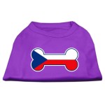 Mirage Pet Products Bone Shaped czech Republic Flag Screen Print Shirts Purple XXL (18)