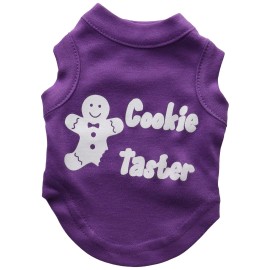 Mirage Pet Products 8-Inch cookie Taster Screen Print Shirts for Pets X-Small Purple
