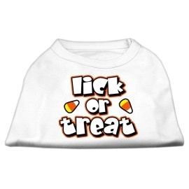 Mirage Pet Products Lick Or Treat Screen Print Shirts White XXL (18)