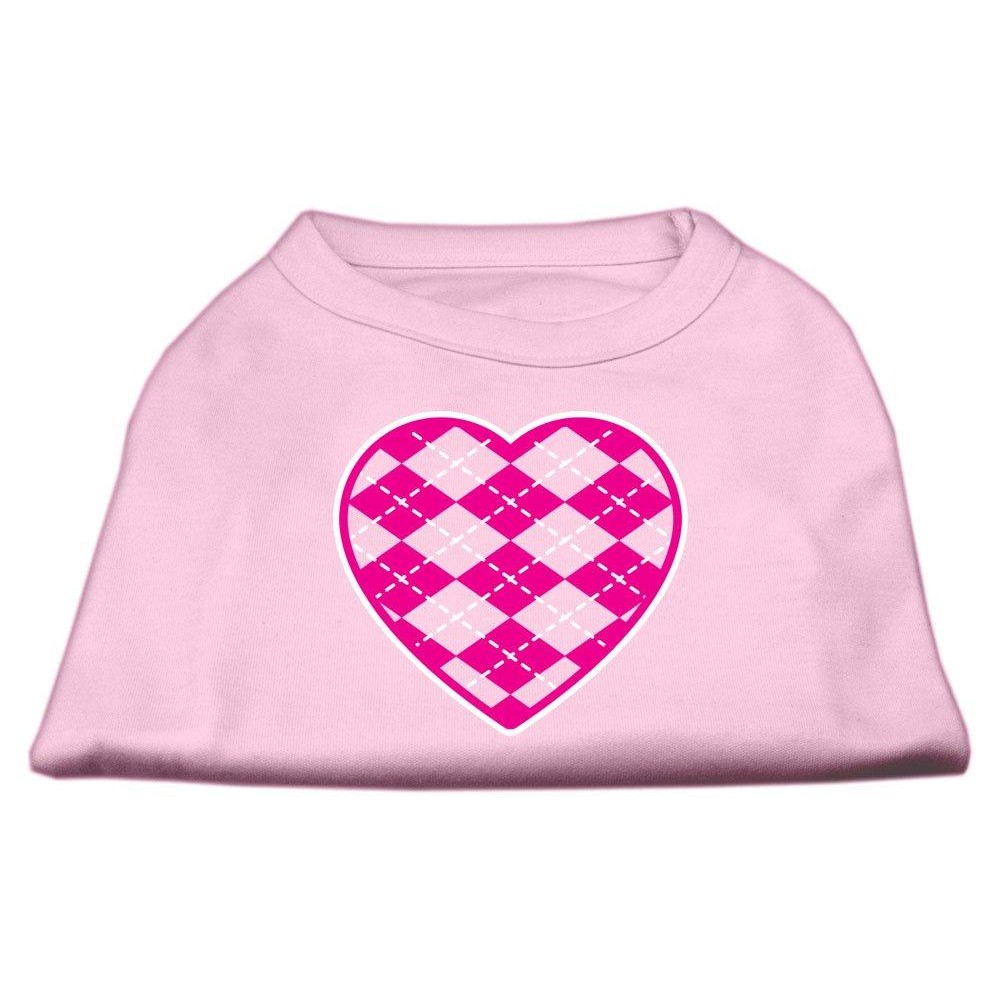 Mirage Pet Products Argyle Heart Pink Screen Print Shirt Light Pink XXXL (20)