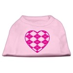 Mirage Pet Products Argyle Heart Pink Screen Print Shirt Light Pink XXXL (20)