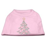 Mirage Pet Products 12-Inch christmas Tree Rhinestone Print Shirt for Pets Medium Light Pink