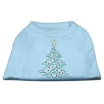 Mirage Pet Products 16-Inch christmas Tree Rhinestone Print Shirt for Pets X-Large Baby Blue