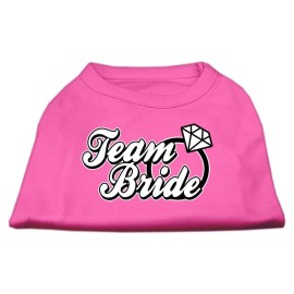 Mirage Pet Products 14-Inch Team Bride Screen Print Shirt for Pets Large Bright Pink