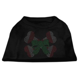 Mirage Pet Products 14-Inch candy cane crossbones Rhinestone Print Shirt for Pets Large Black