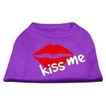 Mirage Pet Products 14-Inch Kiss Me Screen Print Shirt for Pets Large Purple