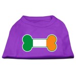 Mirage Pet Products 14-Inch Bone Flag Ireland Screen Print Shirt for Pets Large Purple