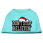 Mirage Pet Products 18-Inch Dont Stop Believin Screenprint Shirts for Pets XX-Large Aqua