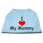 Mirage Pet Products 12-Inch I Love My Mommy Screen Print Shirts for Pets Medium Baby Blue