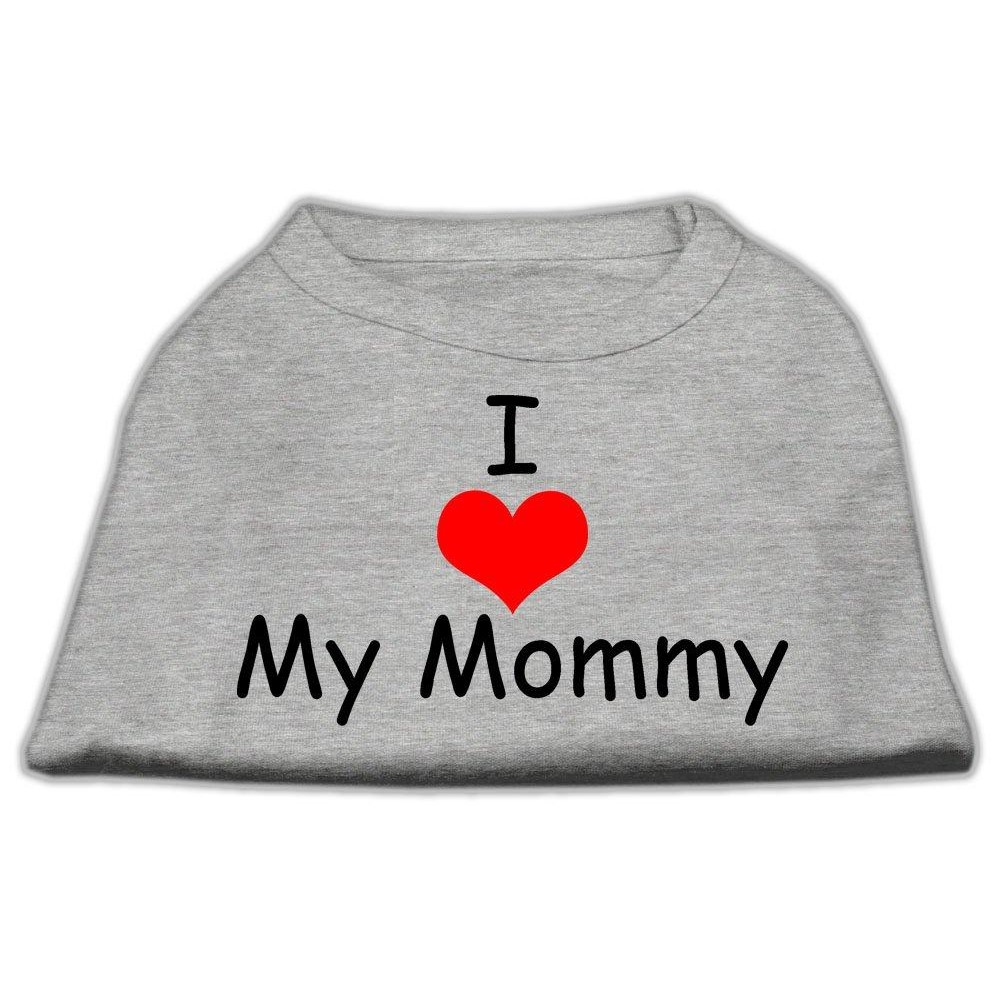 Mirage Pet Products 12-Inch I Love My Mommy Screen Print Shirts for Pets Medium grey