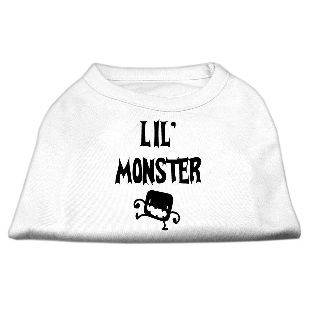 Mirage Pet Products Lil Monster Screen Print Shirts White Med (12)